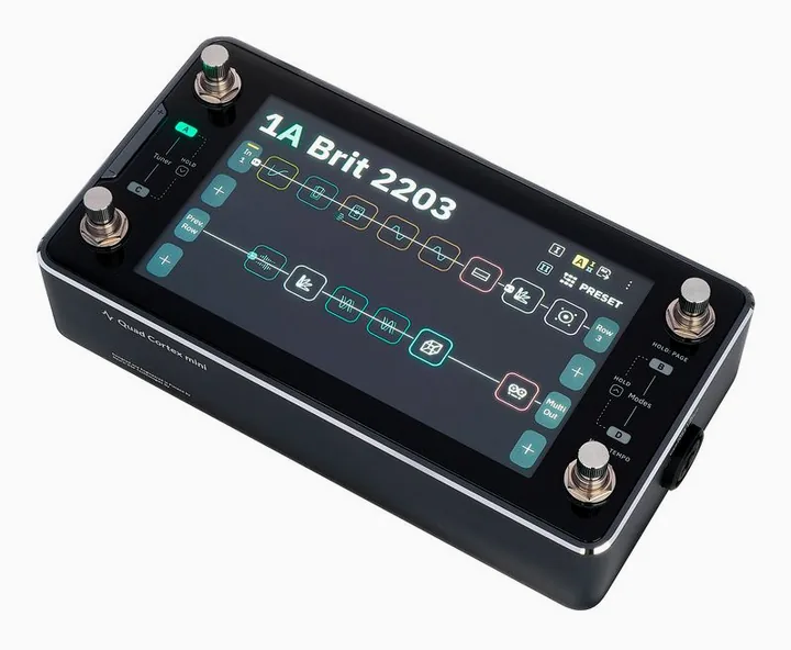 Neural DSP Quad Cortex Mini, logo e finiture del pannello frontale