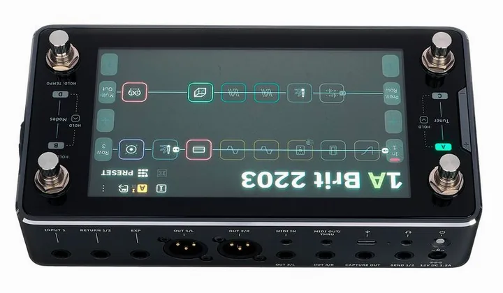 Neural DSP Quad Cortex Mini, manopole e selettore dei canali
