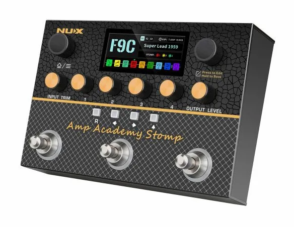 Nux Amp Academy Stomp in primo piano frontale