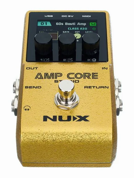 Nux Amp Core Studio, manopole viste dall'alto