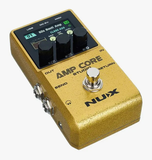 Nux Amp Core Studio, grafica del pannello superiore