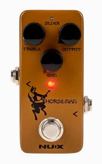 Nux Horseman OD, footswitch in primo piano
