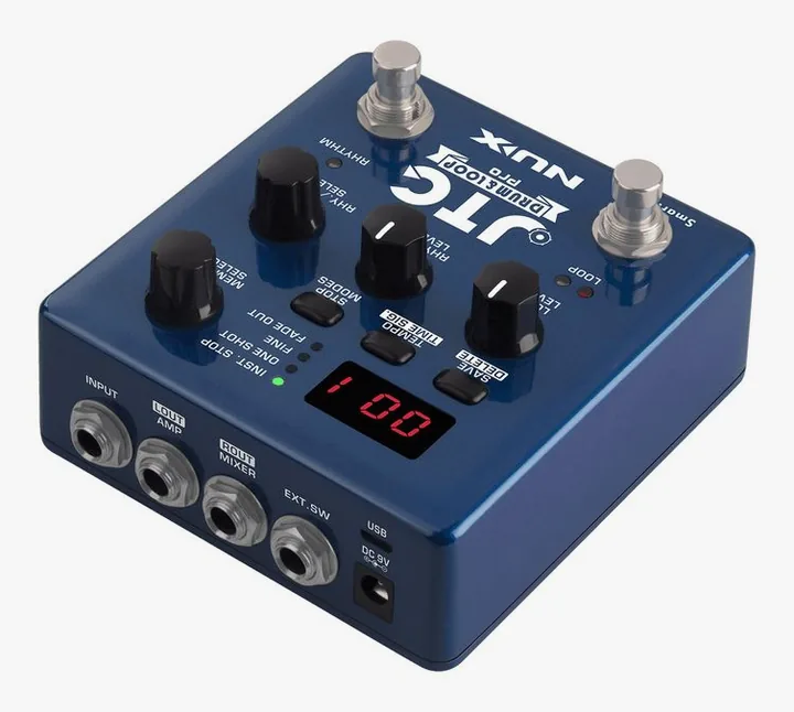 Nux JTC Drum&Loop Pro, ingressi e uscite laterali