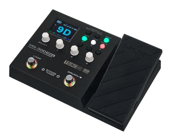 Nux MG-300 MKII, connettori sul retro dell'unita