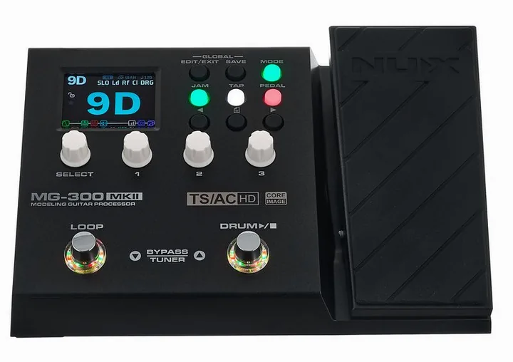 Nux MG-300 MKII, connettori sul retro dell'unita
