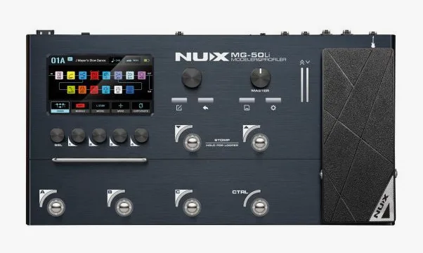 Nux MG-50Li Modeling Amp DB, retro con le prese di collegamento
