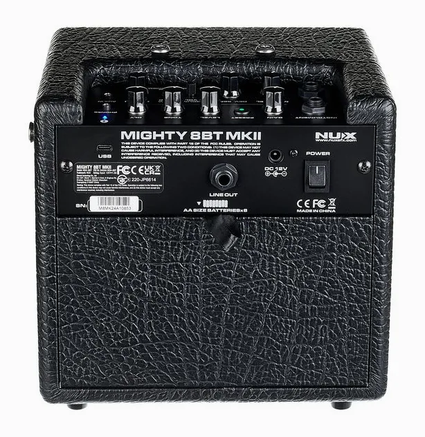 Nux Mighty 8BT MKII, vista dall'alto della testata