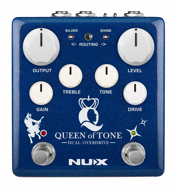 Nux Queen of Tone Overdrive, manopole viste dall'alto