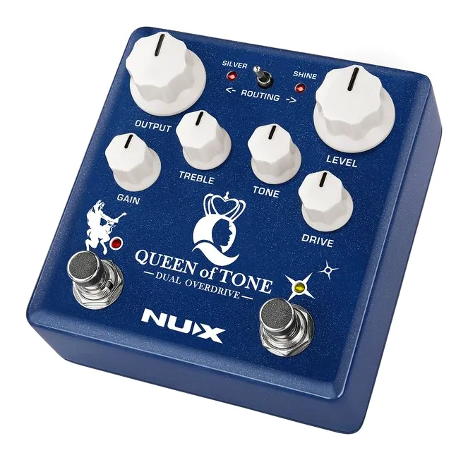 Nux Queen of Tone Overdrive in primo piano frontale