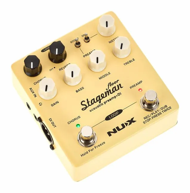 Nux Stageman Floor Preamp, connettori sul retro dell'unita