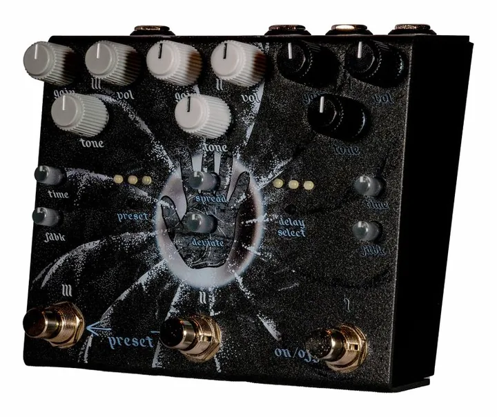 Old Blood Noise Endeavors Beam Splitter V2 Shadow, manopole viste dall'alto