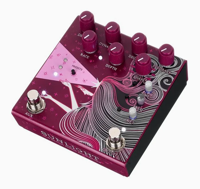 Old Blood Noise Endeavors Sunlight Stereo Reverb Maroon visto di fronte
