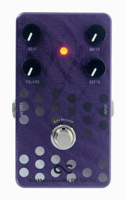 One Control Blackberry Bass OD Overdrive, connettori sul retro dell'unita