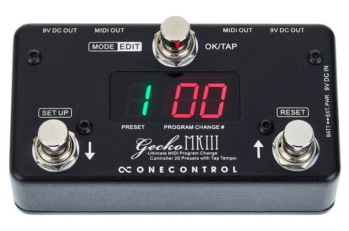 One Control Gecko MKIII, connettori sul retro dell'unita