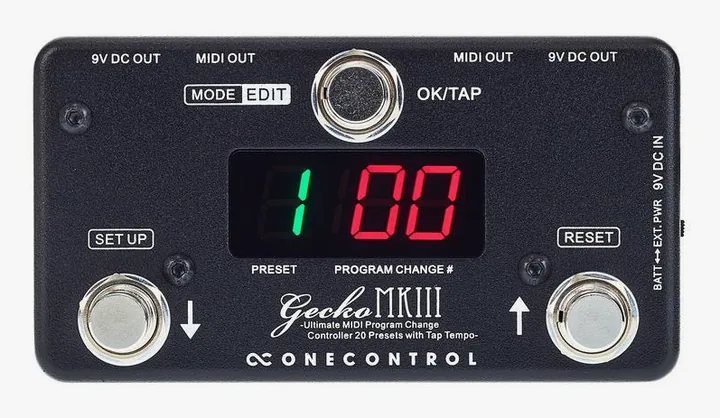 One Control Gecko MKIII, grafica del pannello superiore