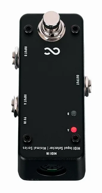 One Control Minimal MIDI Input Selector, ingressi e uscite laterali
