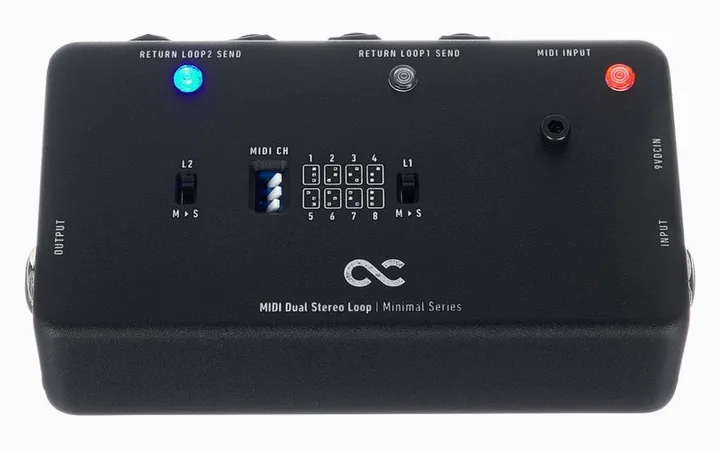 One Control Minimal Series MIDI DS Loop, manopole viste dall'alto