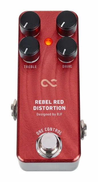 One Control Rebel Red 4K Distortion, led e interruttore a pedale