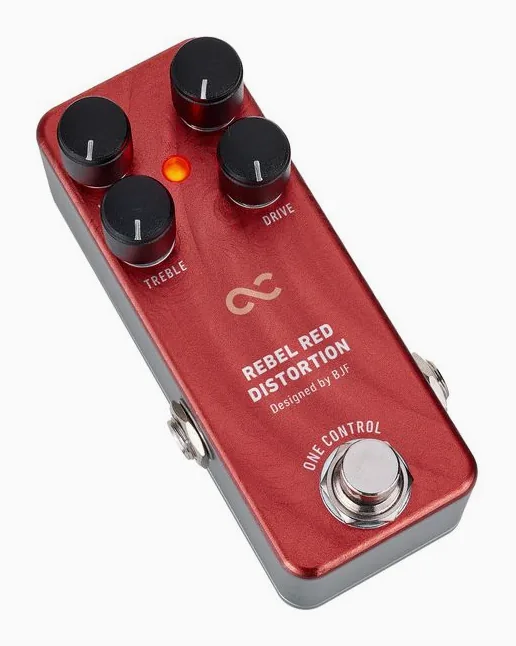 One Control Rebel Red 4K Distortion, led e interruttore a pedale