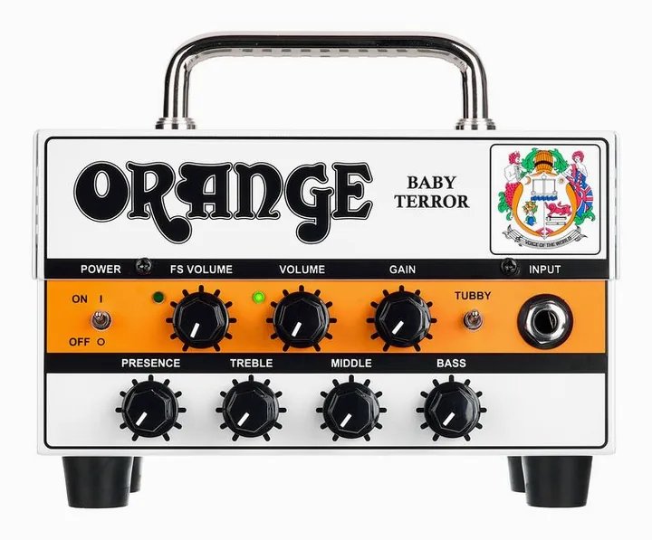 Orange Baby Terror Micro Amp, pannello dei controlli in primo piano