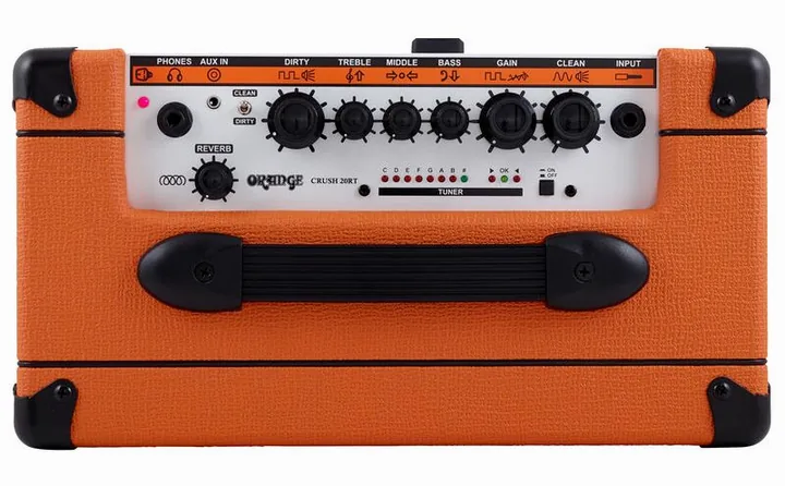 Orange Crush 20 RT, logo e finiture del pannello frontale