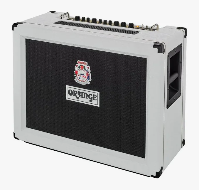 Orange Oriverb Rockerverb 50 MKIII inquadrato di fronte su sfondo neutro
