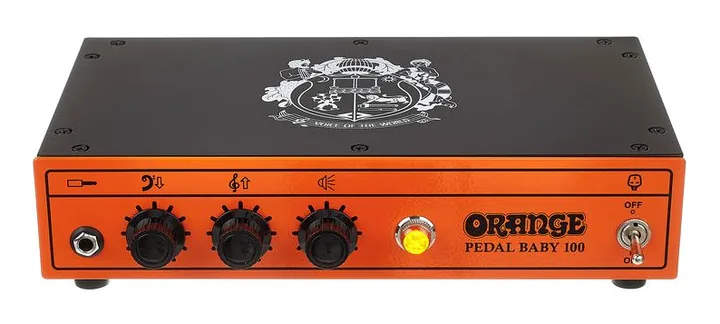 Orange Pedal Baby 100, pannello dei controlli in primo piano