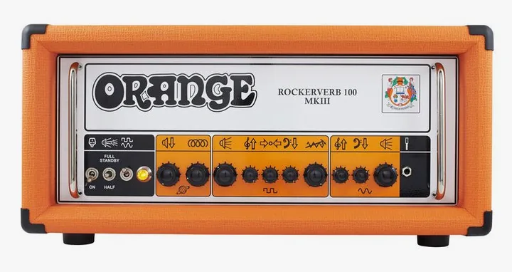 Orange Rockerverb 100H MKIII, manopole e selettore dei canali