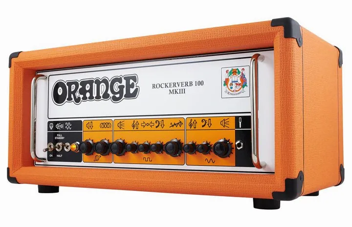 Orange Rockerverb 100H MKIII, vista dall'alto della testata