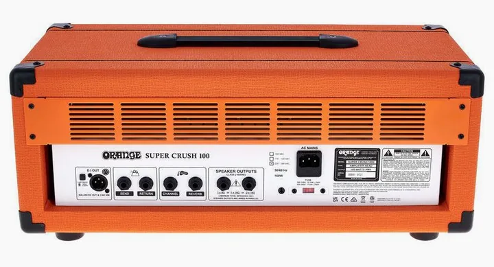 Orange Super Crush 100 Head, pannello dei controlli in primo piano