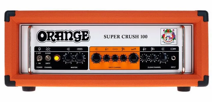 Orange Super Crush 100 Head, pannello dei controlli in primo piano