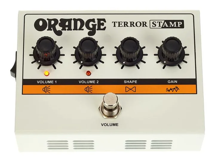 Orange Terror Stamp, logo e finiture del pannello frontale