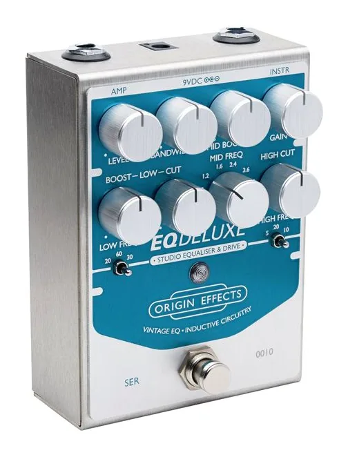Origin Effects EQ Deluxe Studio EQ & Drive, grafica del pannello superiore