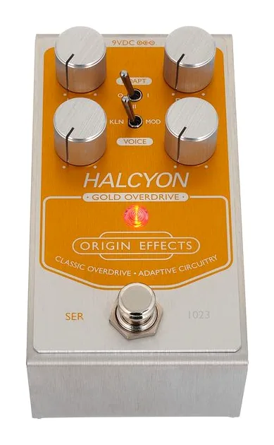 Origin Effects Halcyon Gold Overdrive, connettori sul retro dell'unita