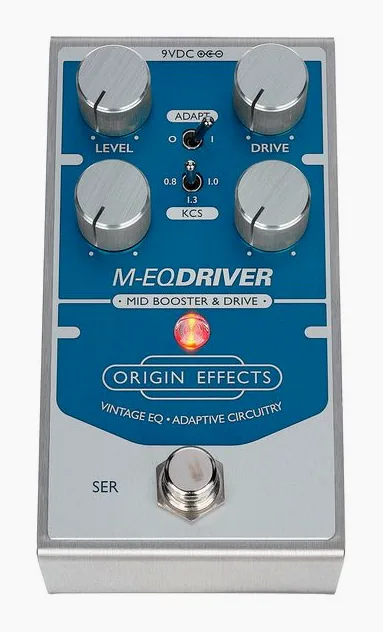 Origin Effects M-EQ Driver Mid Boost/Overdr., manopole viste dall'alto