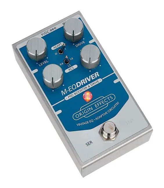 Origin Effects M-EQ Driver Mid Boost/Overdr., led e interruttore a pedale