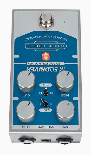 Origin Effects M-EQ Driver Mid Boost/Overdr., led e interruttore a pedale
