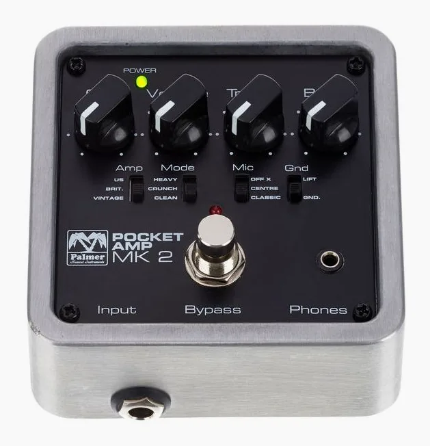 Palmer Pocket Amp MK2 Guitar Preamp, manopole e selettore dei canali