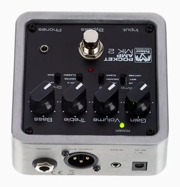 Palmer Pocket Amp MK2 Guitar Preamp, manopole e selettore dei canali