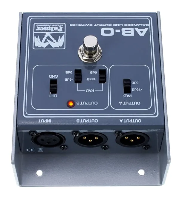 Palmer PEABO Switcher, footswitch in primo piano