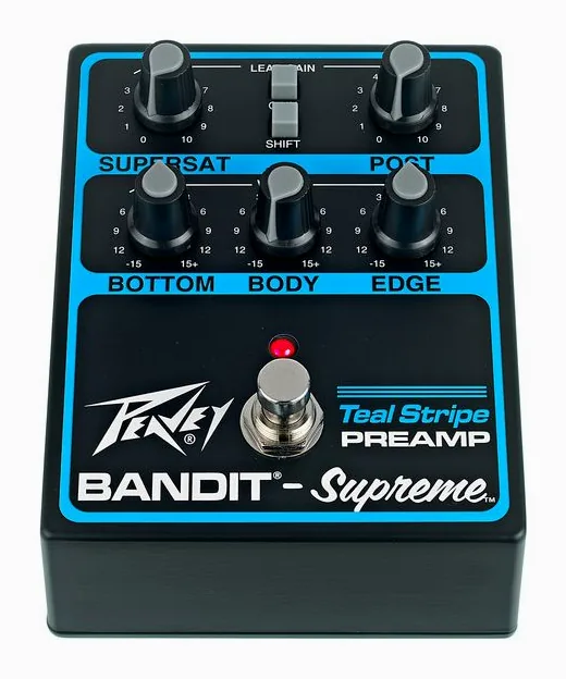 Peavey Bandit Supreme Teal Preamp, grafica del pannello superiore