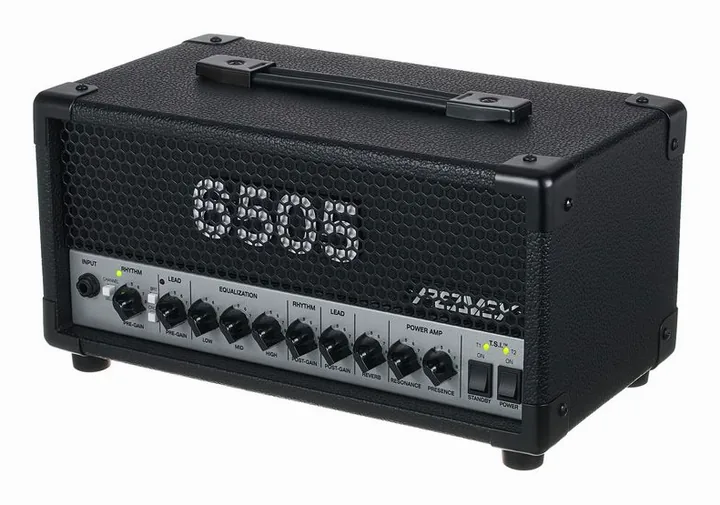 Peavey 6505 MH, retro con le prese di collegamento
