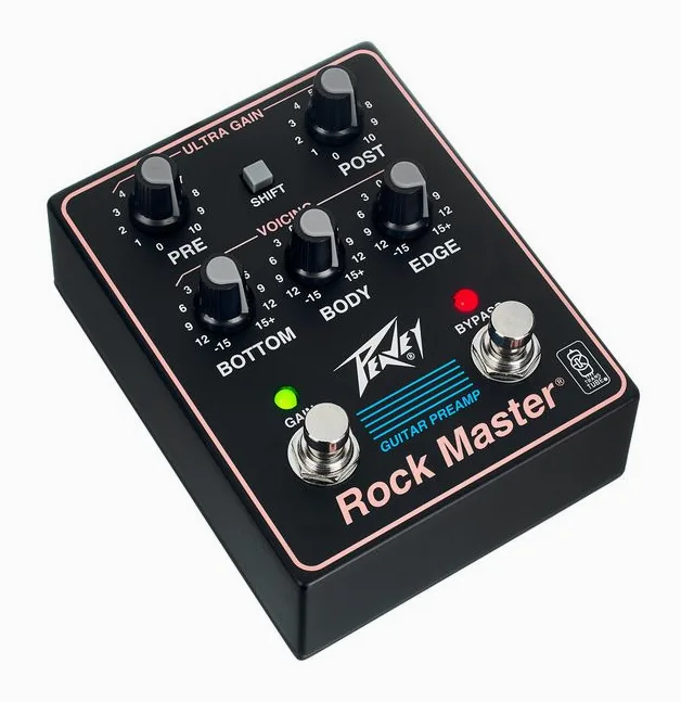 Peavey Rock Master Preamp Pedal, manopole viste dall'alto
