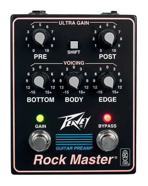 Peavey Rock Master Preamp Pedal, led e interruttore a pedale