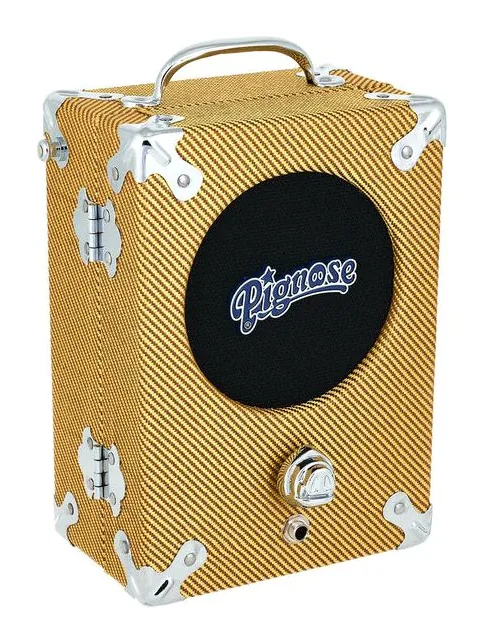Pignose 7-100 Guitarcombo Tweed, retro con le prese di collegamento