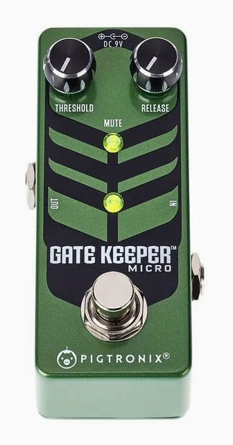 Pigtronix Gatekeeper Micro Pedal, connettori sul retro dell'unita