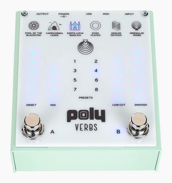 Poly Effects Verbs Reverb, grafica del pannello superiore