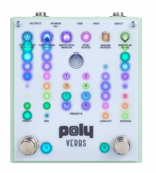 Poly Effects Verbs Reverb, ingressi e uscite laterali
