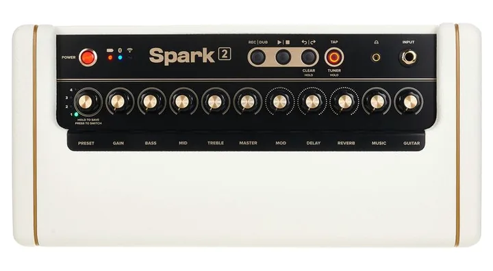 Positive Grid Spark 2 PW w/Bag, retro con le prese di collegamento