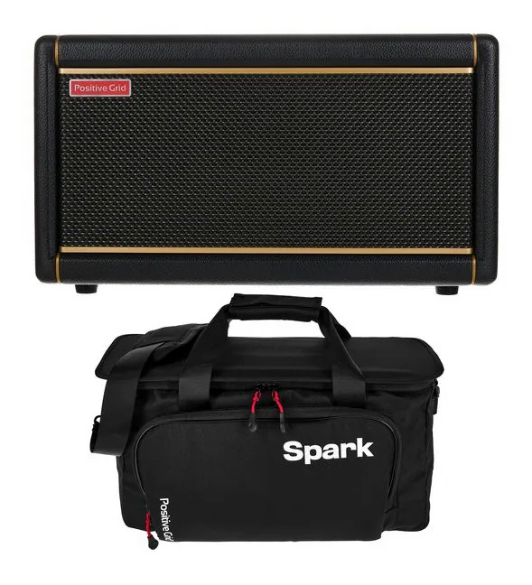 Positive Grid Spark 2 BK w/Bag inquadrato di fronte su sfondo neutro